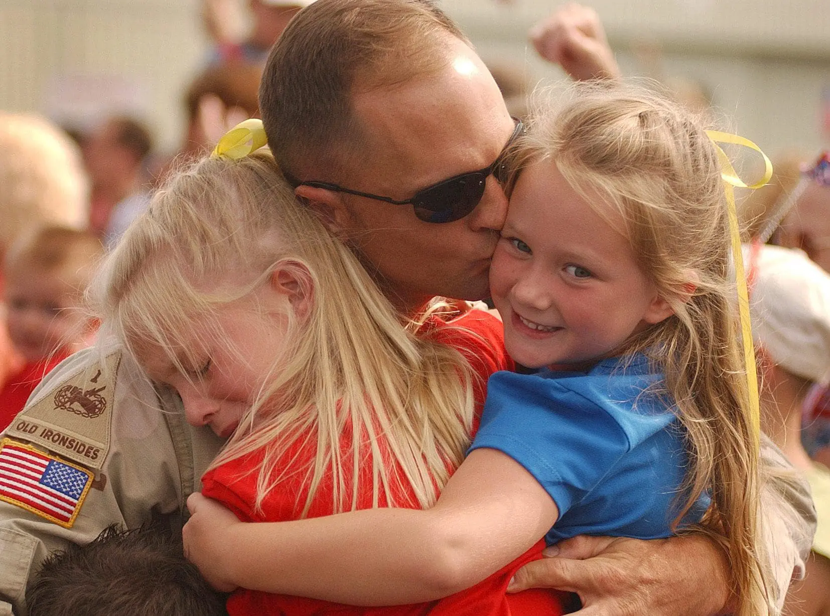 army father with daughters