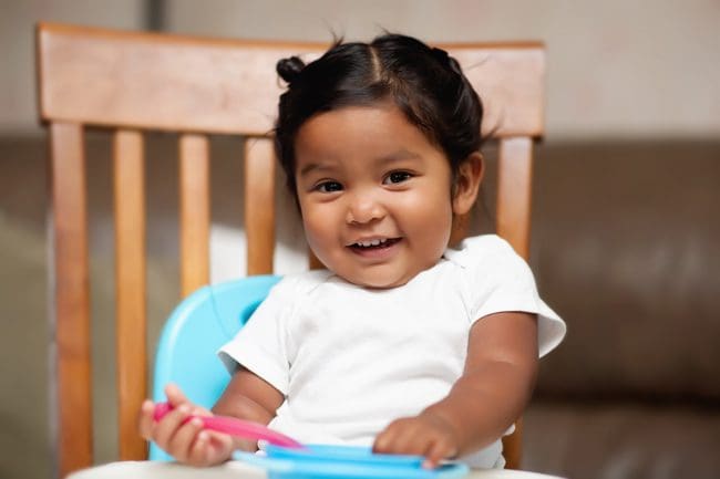 toddler eating