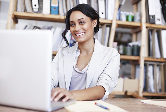 Woman on the computer