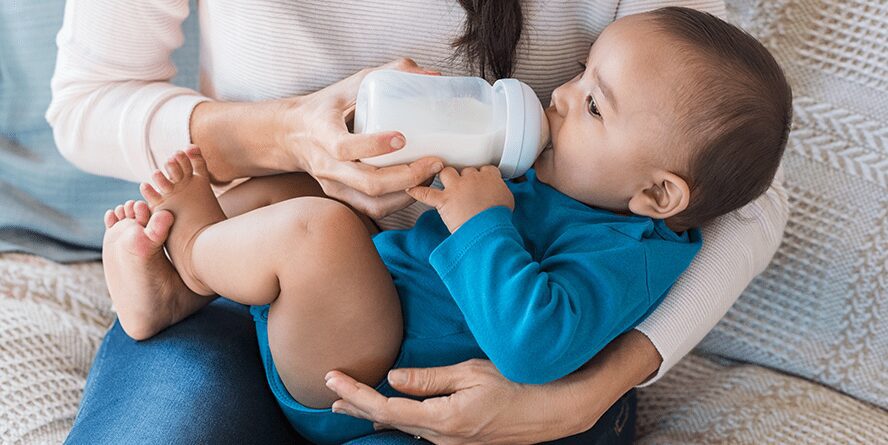 Mother feeding infant