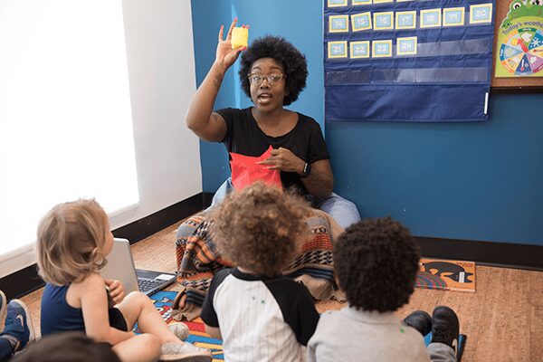 classroom in child care center website