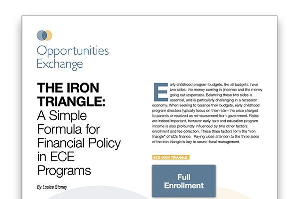 The Iron Triangle: A Simple Formula for Financial Policy in ECE Programs