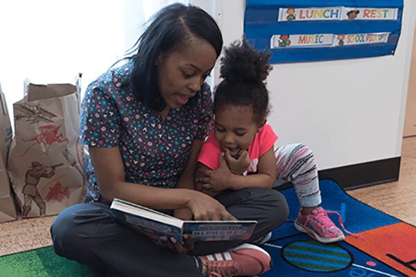provider and child talking
